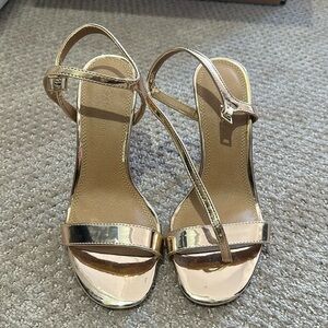 METALIC HEELS size 35 high 10cm NEW